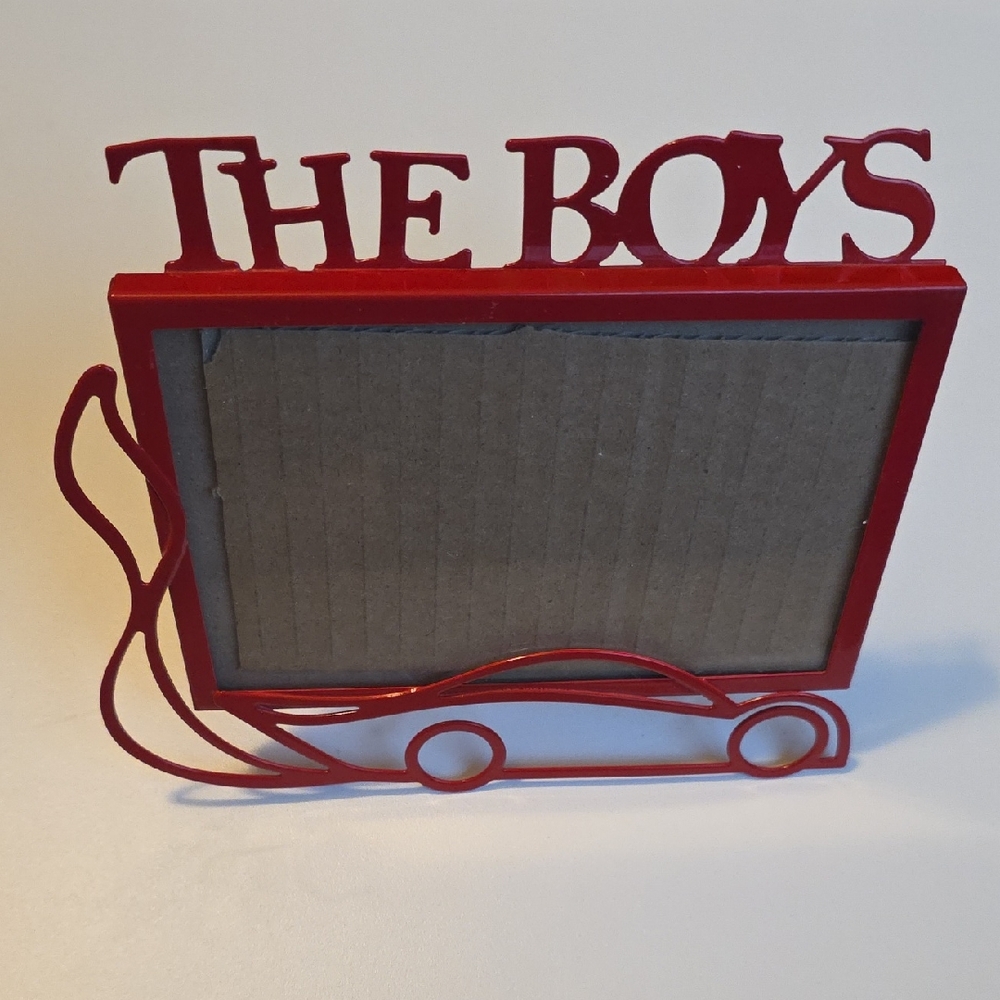 Red 'The Boys' Car Photo Frame - Metal - 4 By 6